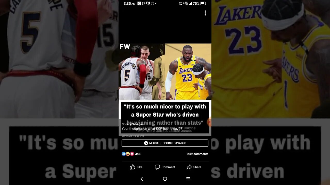 DID KCP TAKE A SHOT AT LEBRON ?