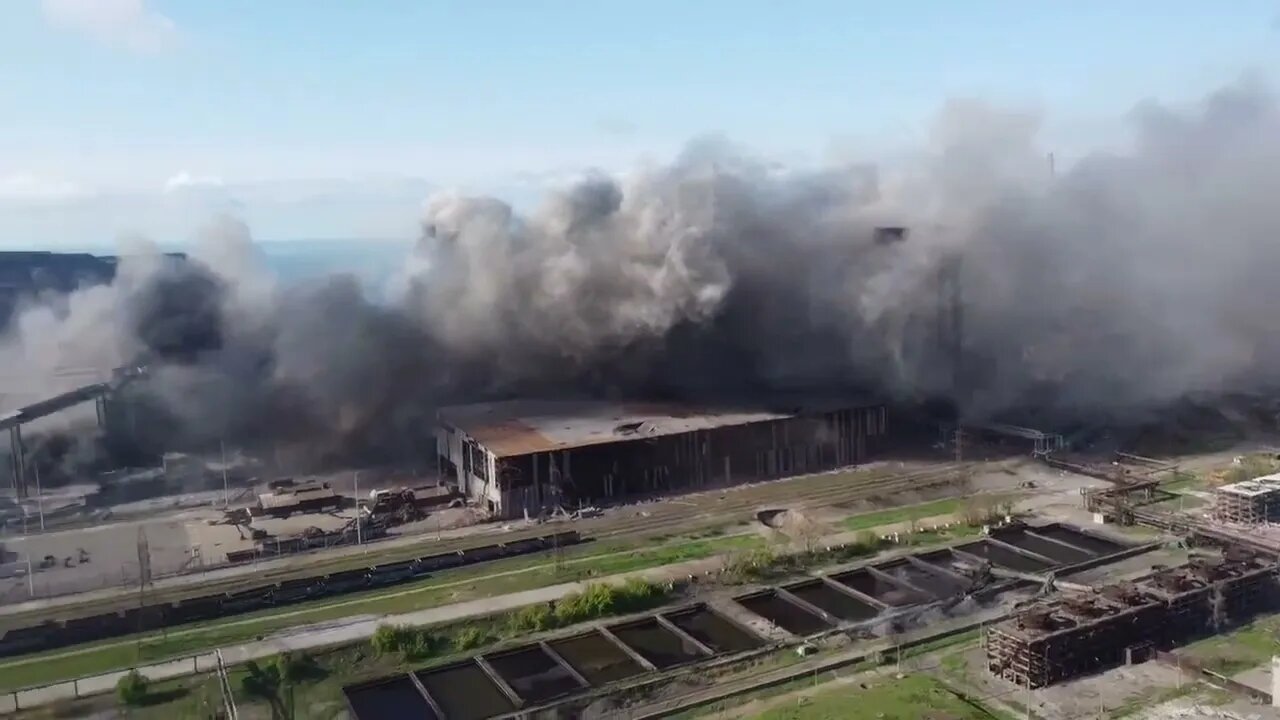 The Azovstal today after a ton of strikes.