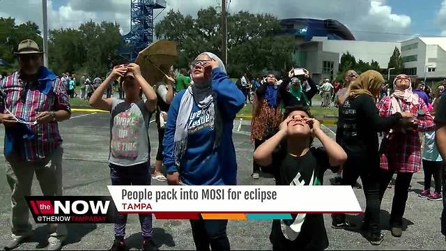 People pack into MOSI for solar eclipse