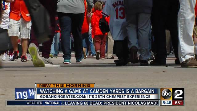 Watching a game at Camden Yards is one of the best bargains