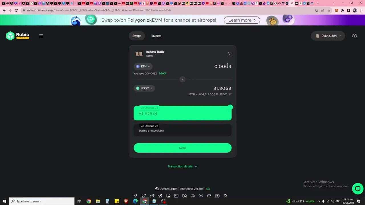 Scroll Airdrop. How To Swap On Scroll Sepolia Via Rubic Exchange?