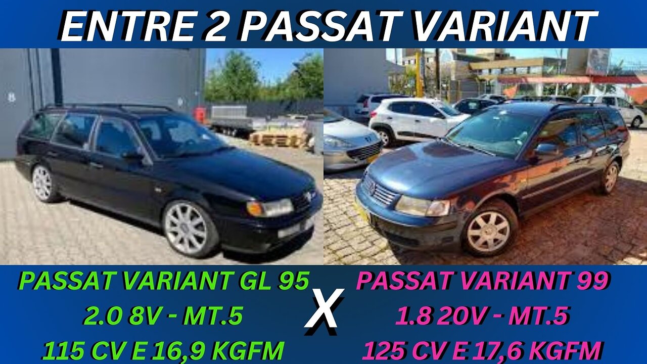 ENTRE 2 CARROS - VW PASSAT VARIANT 95 X VW PASSAT VARIANT 99 - COMPLETOS, E COM BAIXA MANUTENÇÃO