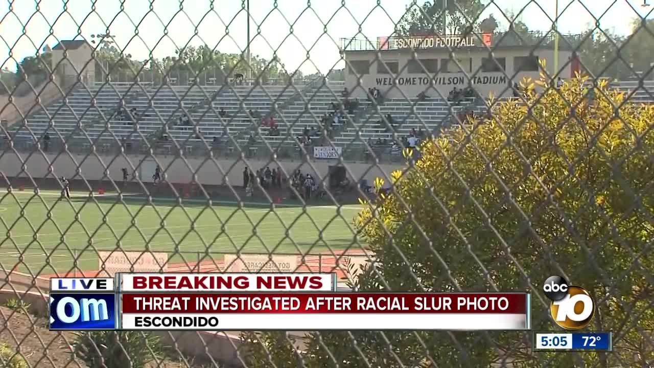 Threat investigated after racial slur photo