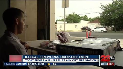 Illegal fireworks drop-off event in Kern County