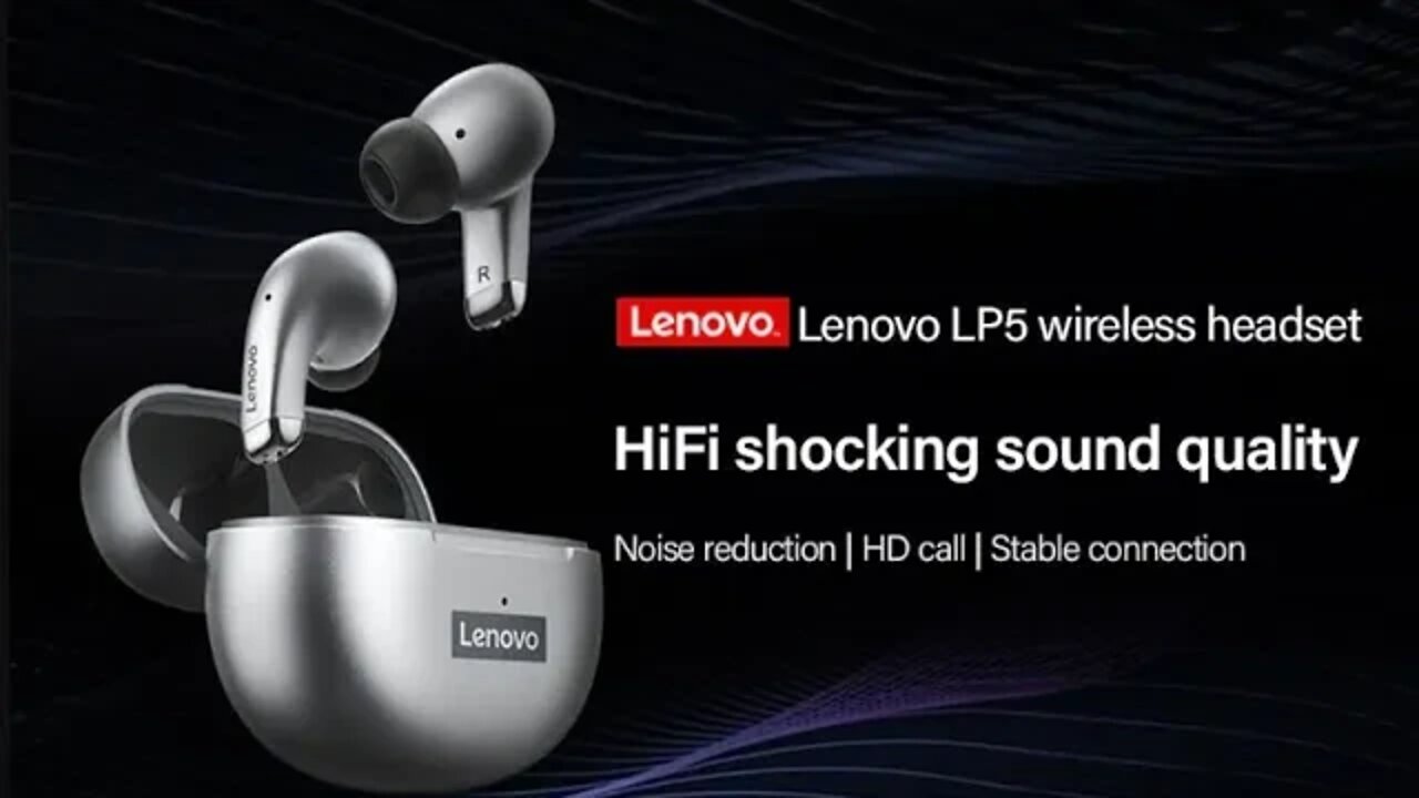 Original Lenovo LP5 Wireless Bluetooth Earbuds