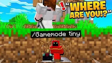 Minecraft Manhunt but I trolled in TINY mode..