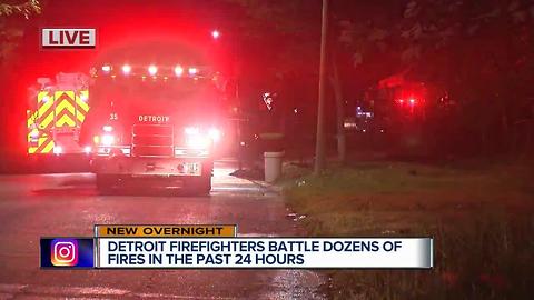 Detroit firefighters battle dozens of fires in past 24 hours