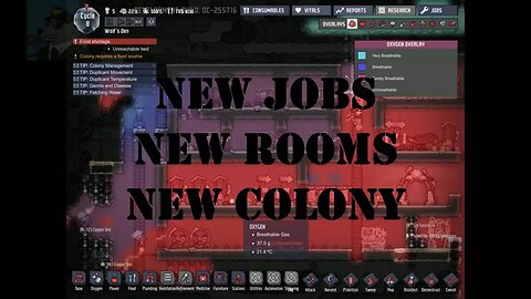 New Jobs, New Rooms, New Colony - Oxygen Not Included Occupational Upgrade