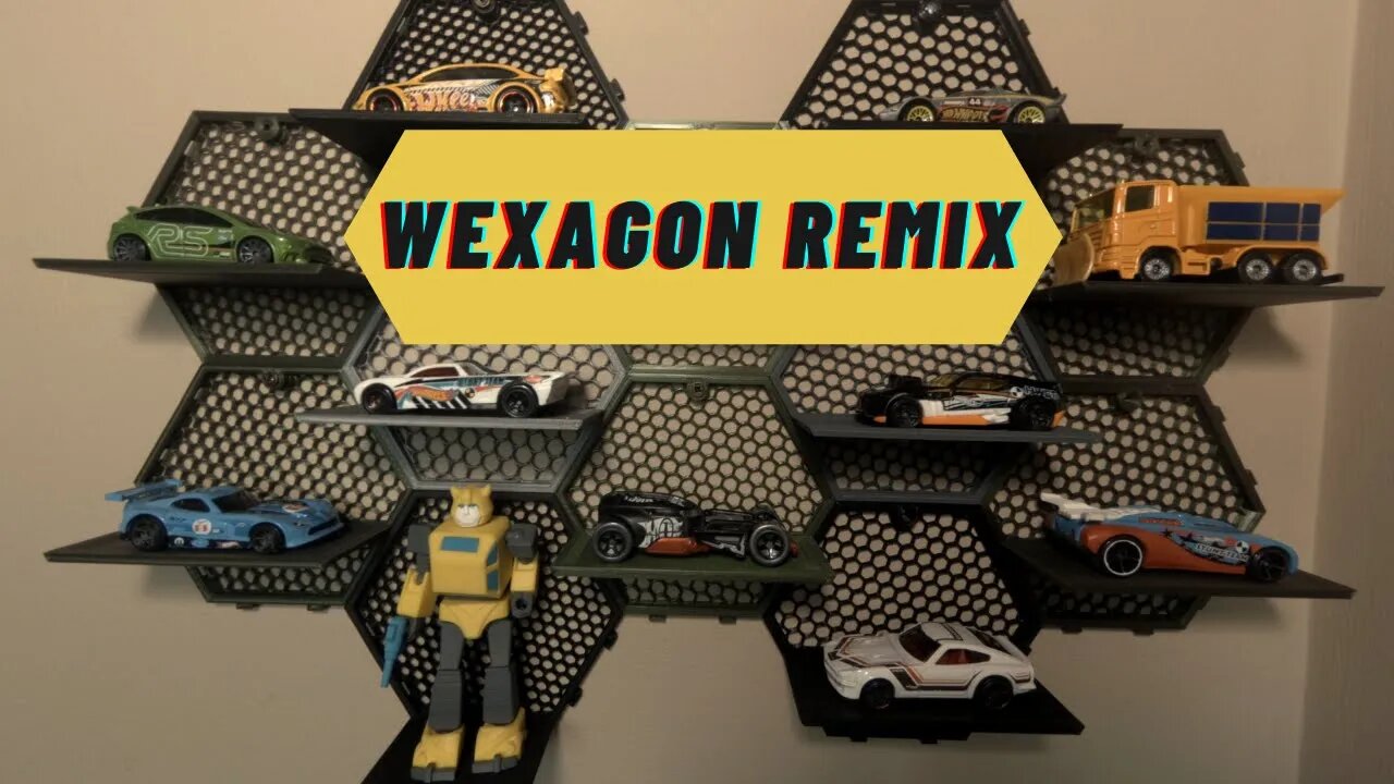 Wexagon (hexagon shelves) remix by medyk3D (display your Matchbox collection with style)