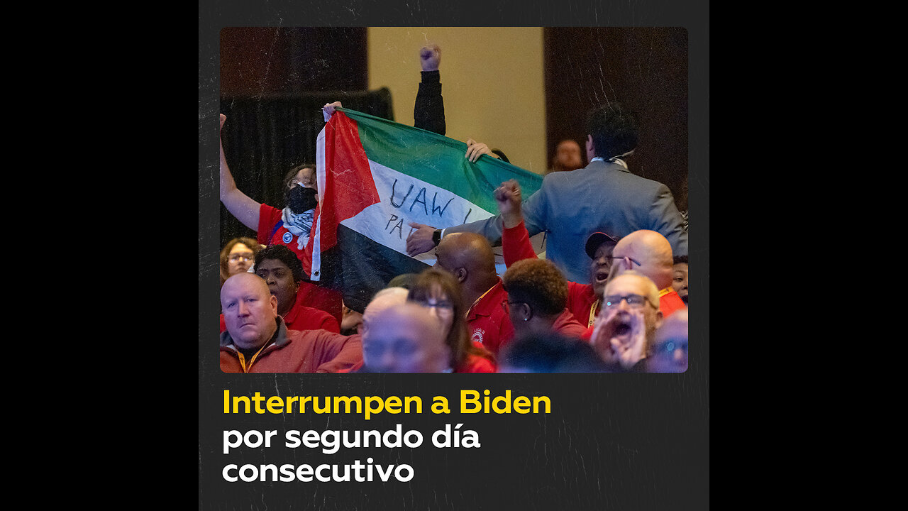 Manifestantes propalestinos interrumpen a Biden por segundo día consecutivo