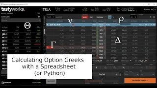 Calculating Option Greeks Using a Spreadsheet (or Python)