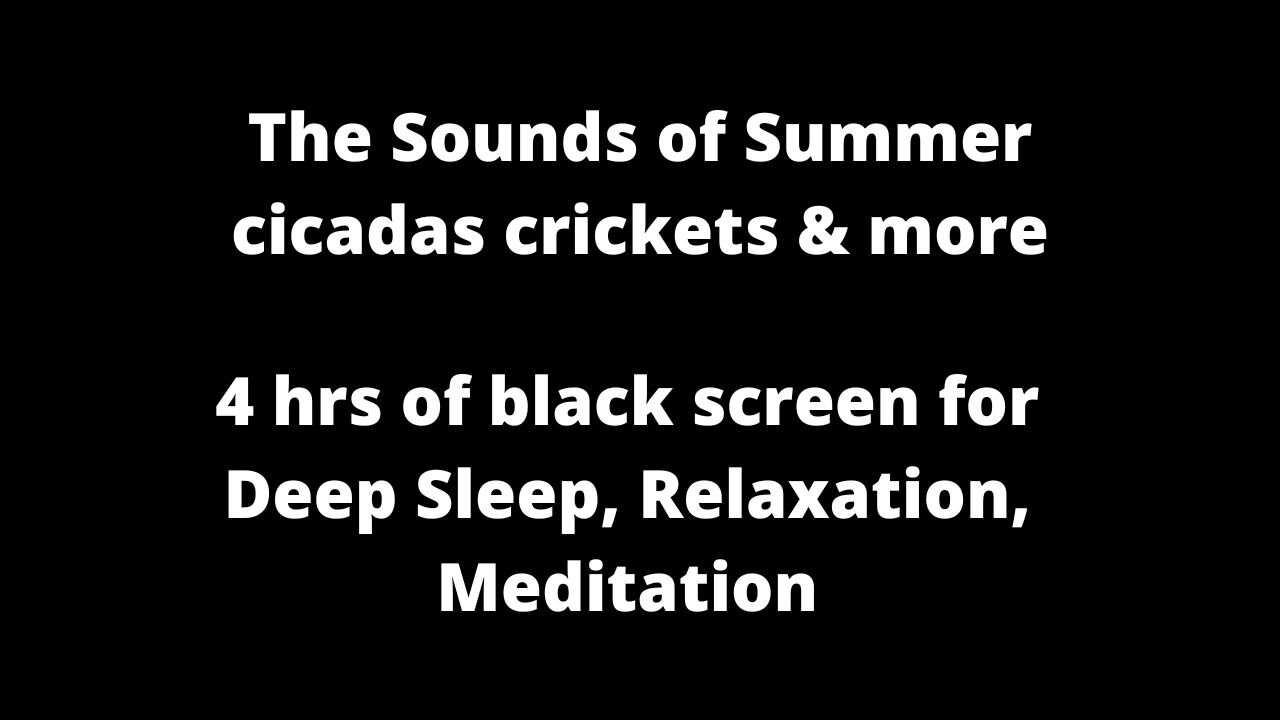 Sounds for Sleeping Black Screen | Summer Cicadas & Crickets | Fall Asleep Fast!