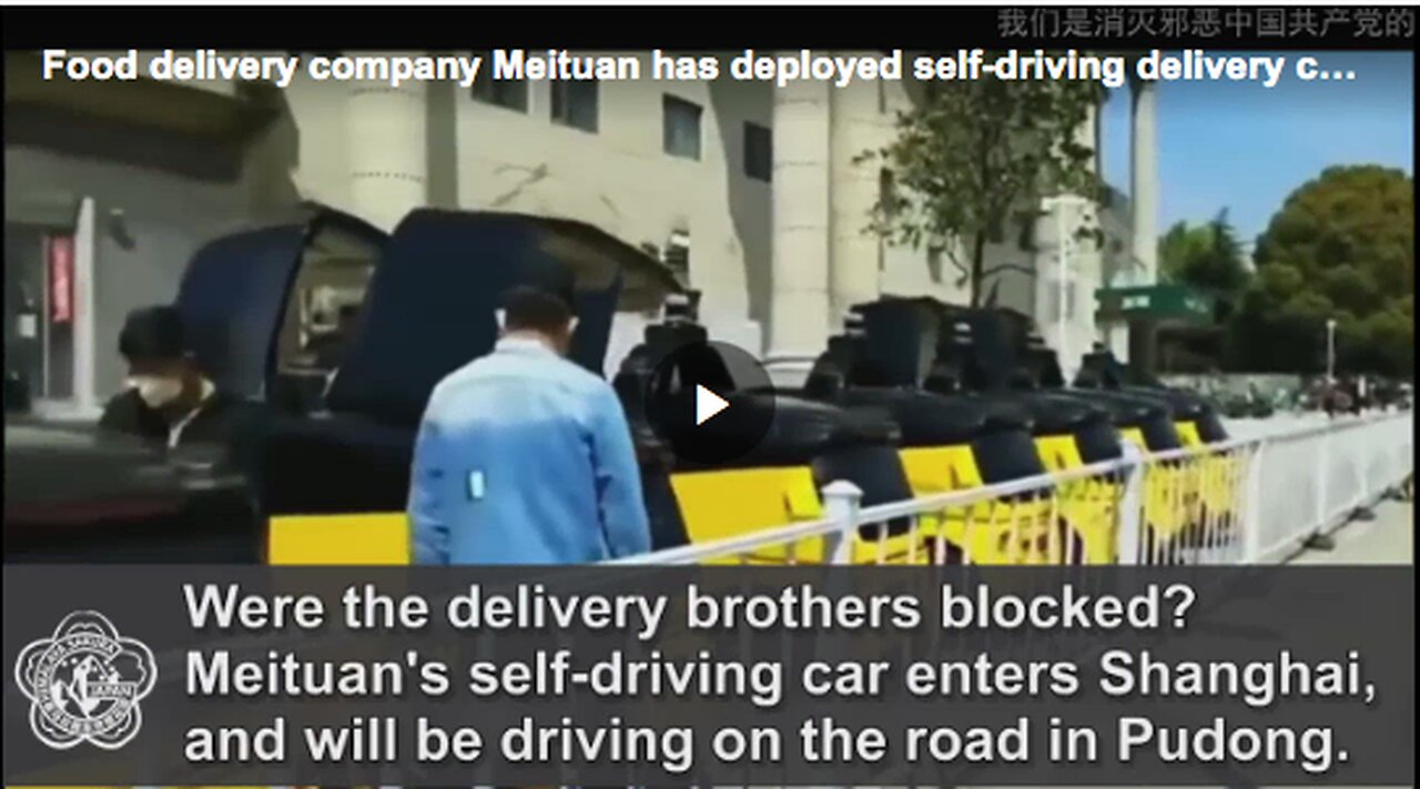 A food delivery company in Shanghai that uses self-driving delivery cars