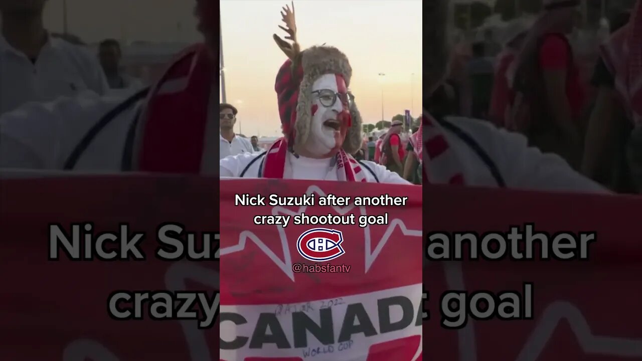 Nick Suzuki after every crazy shootout goal 🤣