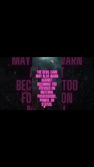 Materialism and Its Pitfalls: Insights from the Devil Card in Tarot