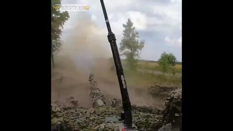 Tankers of the tank battalion ☆North☆11th regiment the People's Militia of DPR are attacking Peski