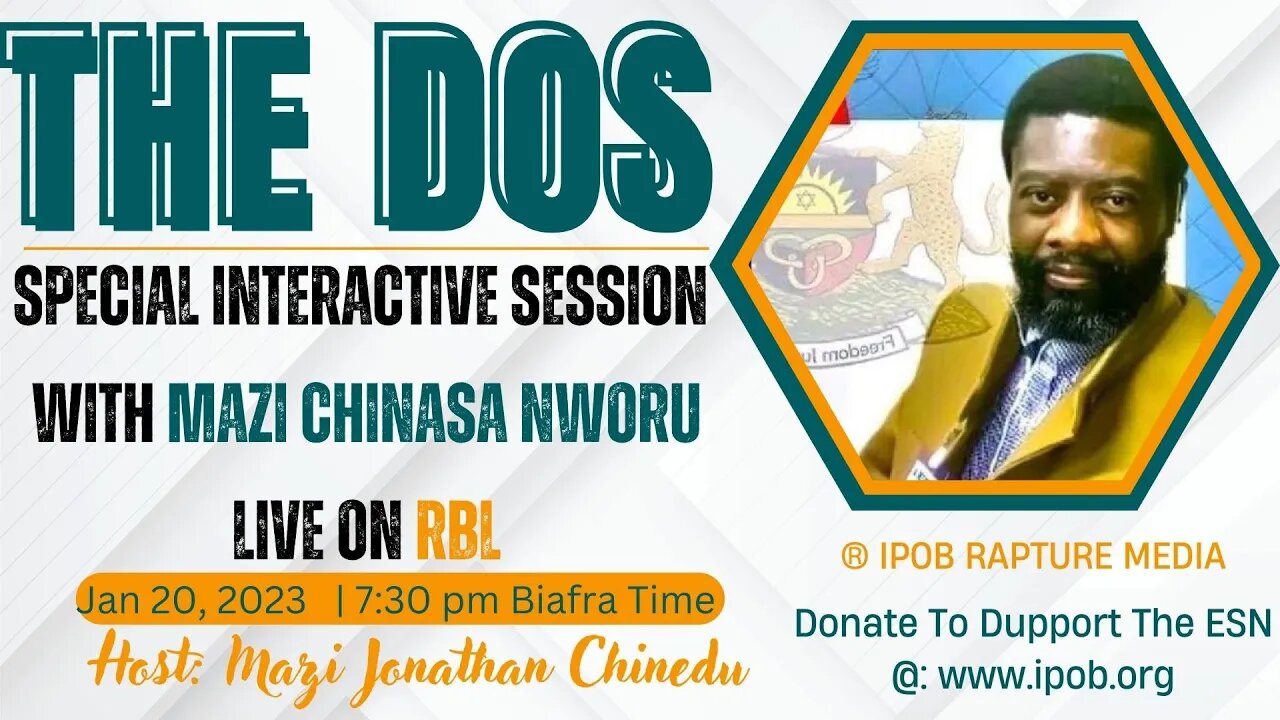 THE DOS: Special Interactive Session With Mazi Chinasa Nworu Via RBL | Mazi Jonathan | Jan 20, 2023