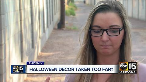 Did these Halloween decorations in a Phoenix neighborhood go to far?