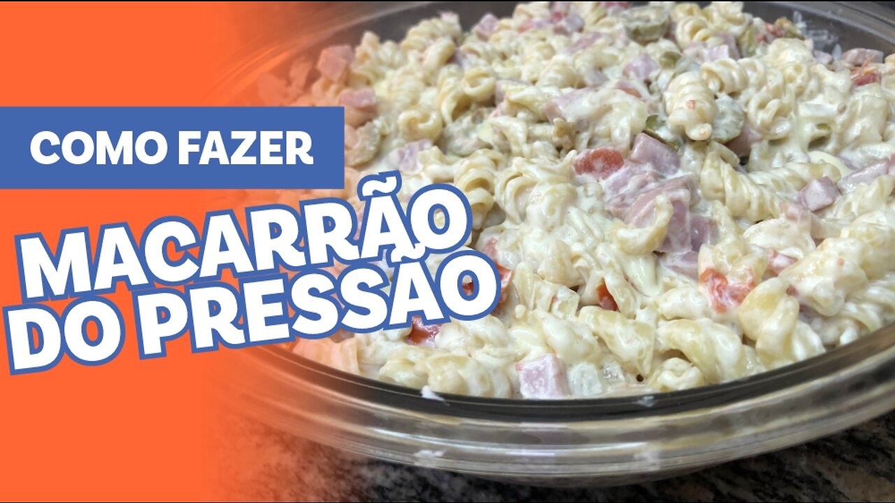 COMO FAZER MACARRÃO DO PRESSÃO [Receita fácil barata e prática]