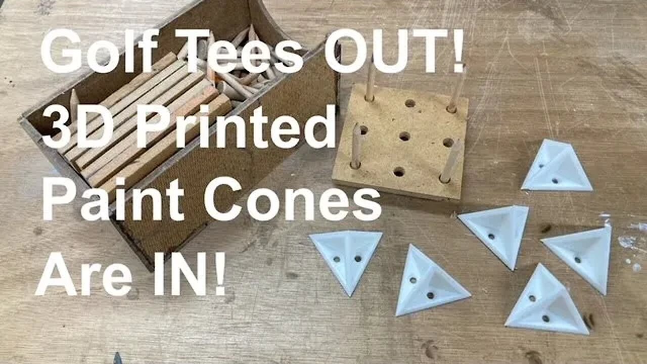 Golf Tees Holder OUT! 3D Printed Paint Cones IN