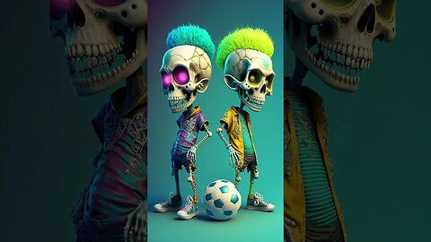 #footballer #skull #soccer #animation #green #neon #colorful #theme #samsung #shortvideo