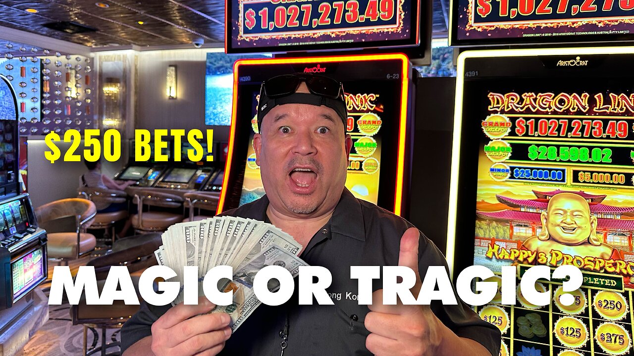 HUGE UP TO $250 A SPIN BETS ON PANDA MAGIC, OR PANDA TRAGIC?