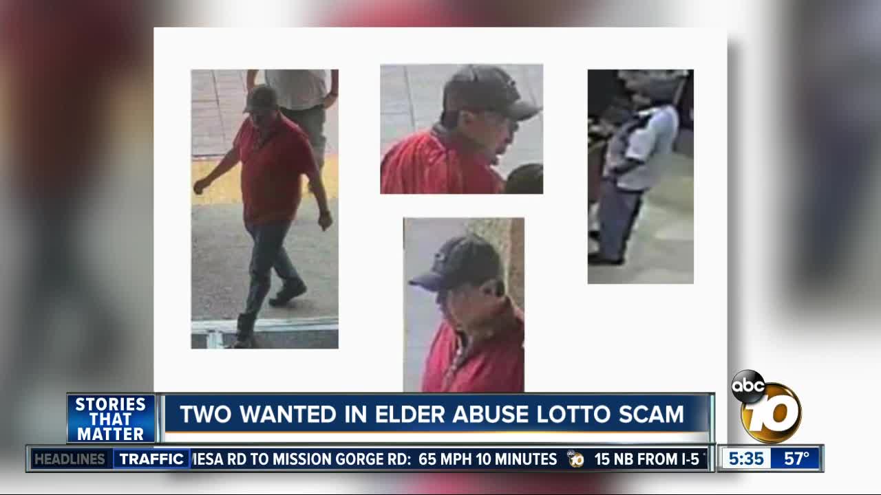 Two people wanted in elder abuse lotto scam