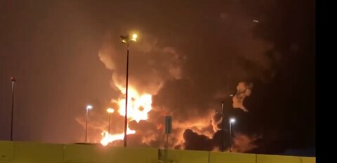 Aramco storage tank fire in Jeddah