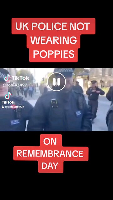 UK POLICE NOT WEARING POPPIES