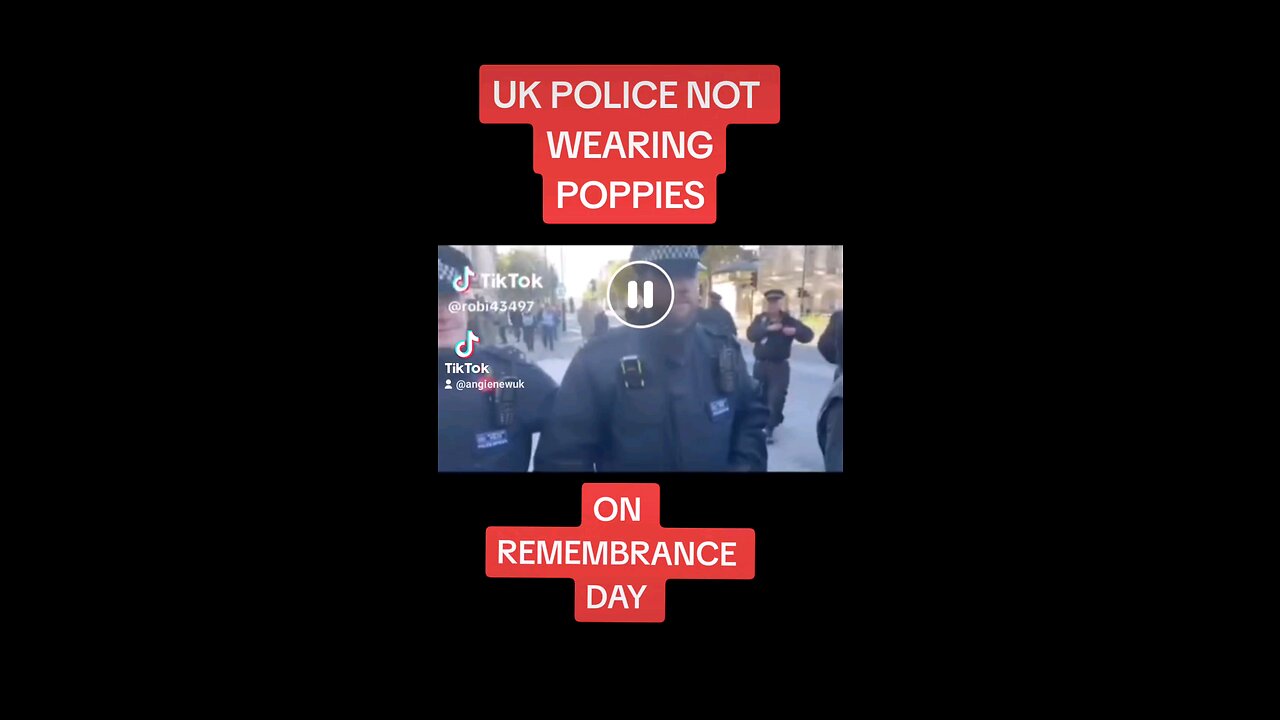 UK POLICE NOT WEARING POPPIES