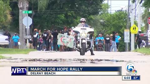 March for Hope rally held in Delray Beach