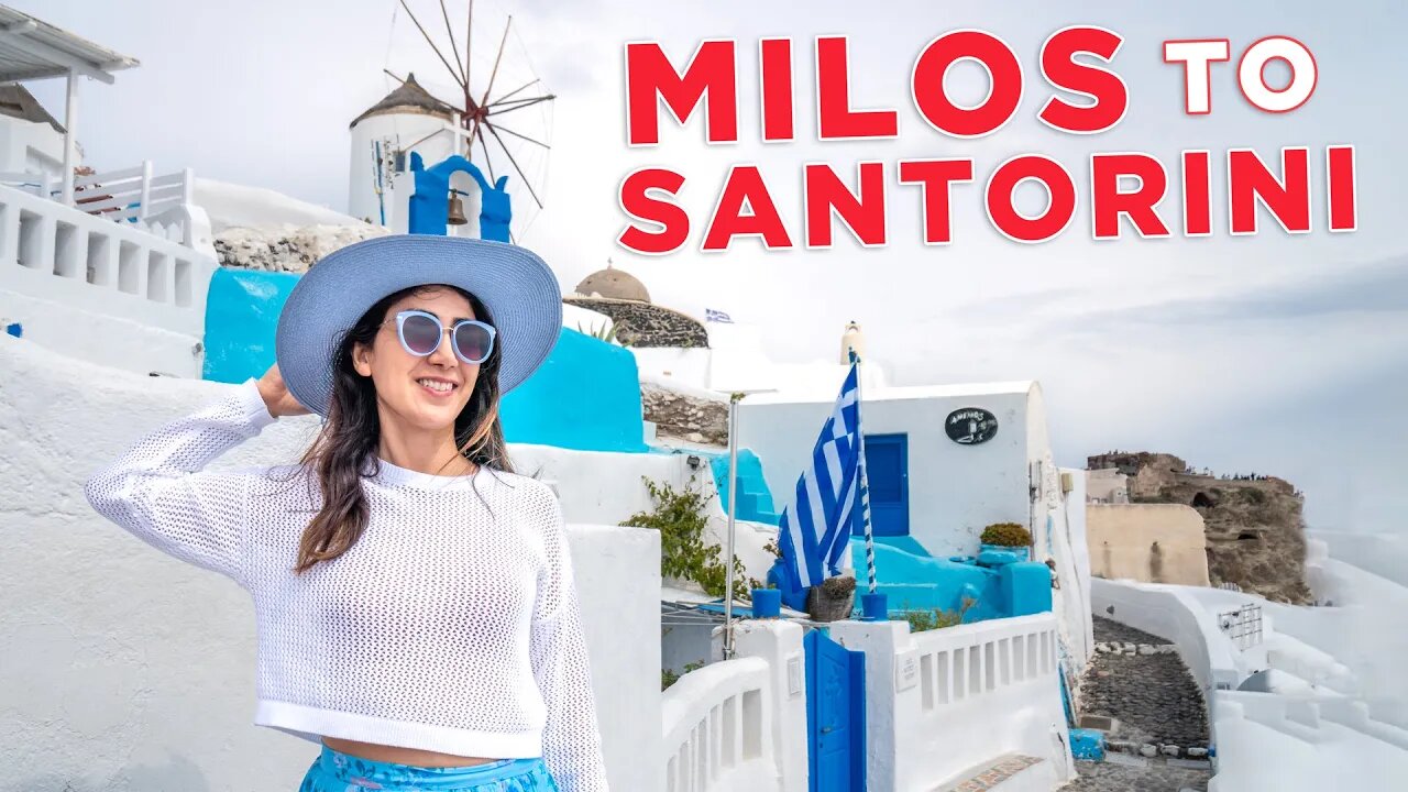 Travelling From Milos To Santorini by Ferry | Greece Travel Vlog