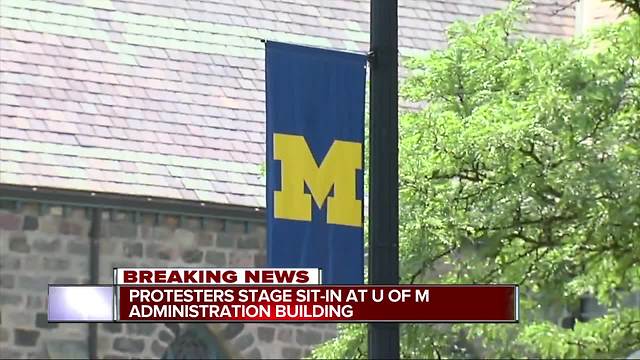 University of Michigan lecturers, students occupy building in Ann Arbor for protest