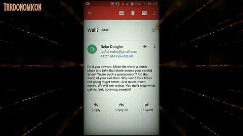 2022 03 25 6 documenting emails telling me to hurt and kill myself for Adonis Paul