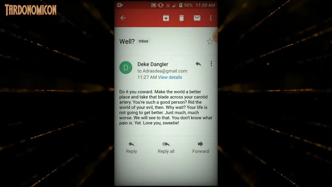 2022 03 25 6 documenting emails telling me to hurt and kill myself for Adonis Paul