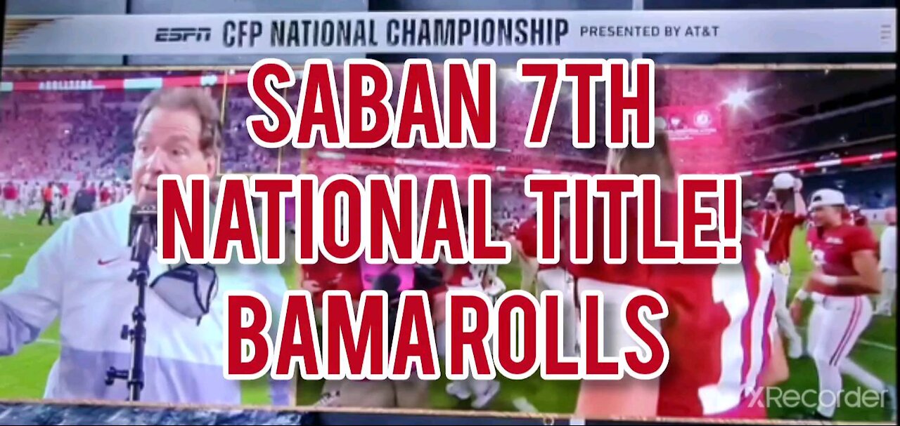 SABAN WINS 7TH NATIONAL TITLE