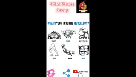 🔥What's your favorite muscle day🔥#fitness🔥#wildfitnessgroup🔥#shorts🔥