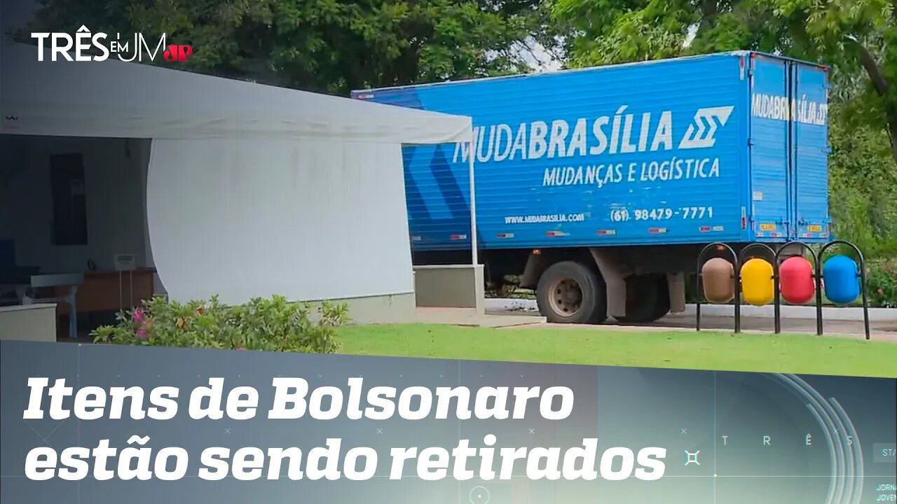 Vídeo mostra caminhão de mudança deixando Palácio da Alvorada