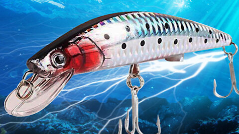 USB Rechargeable Flashing LED light Twitching Fishing Lure