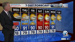 Latest Weather Forecast 6 p.m. Tuesday