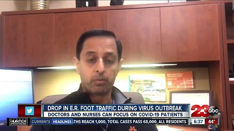 Drop in E.R. traffic during virus outbreak