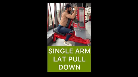 SINGLE ARM LAT PULL DOWN | Back Workout #shorts