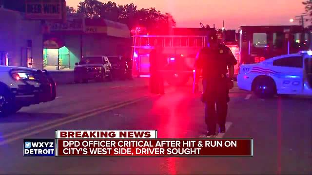 Detroit Cop Critical After Hit & Run