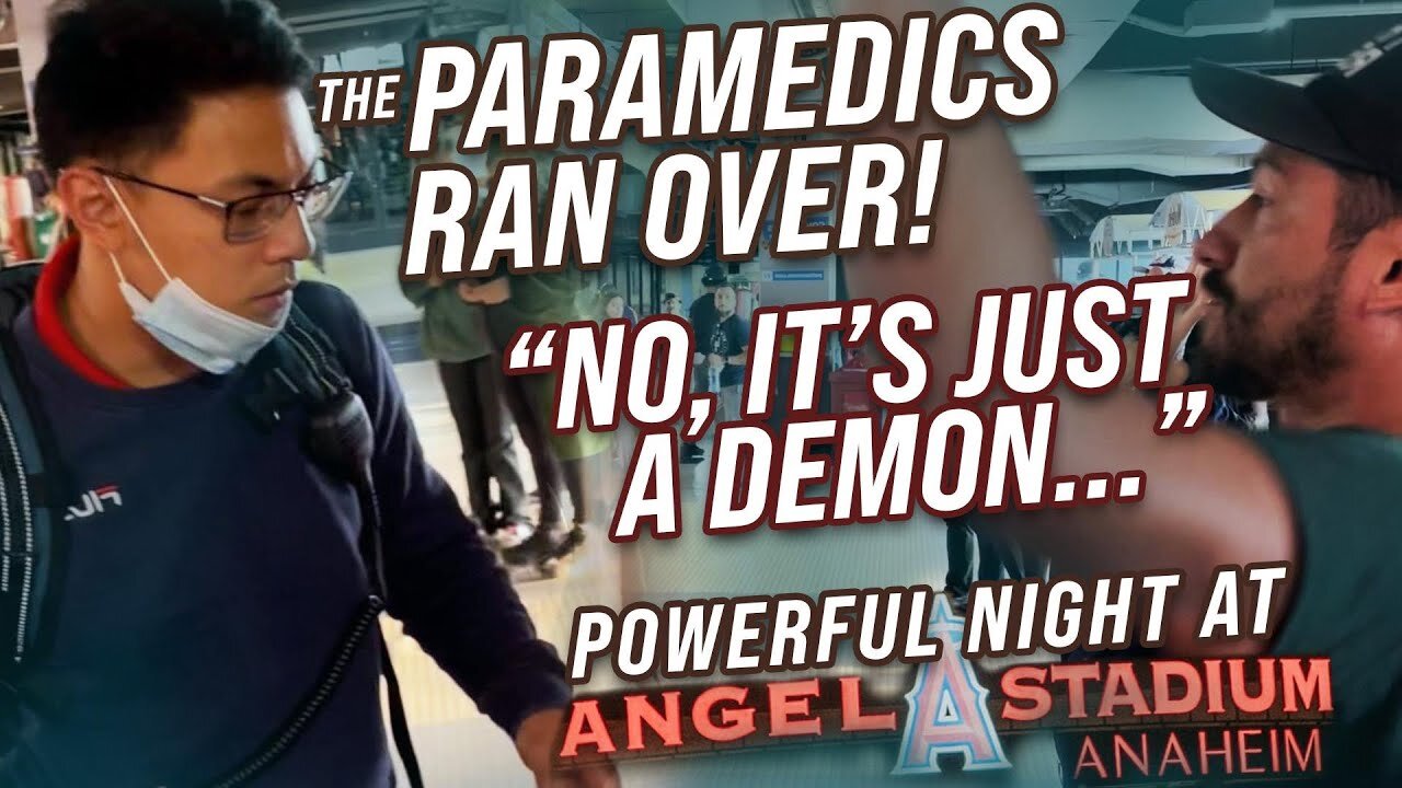 THE PARAMEDIC CAME RUNNING - "NO, NO, WE'RE JUST PRAYING. IT'S JUST A DEMON!" - AT ANGEL STADIUM 🏟