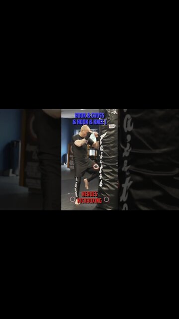 Heroes Training Center | Kickboxing "How To Double Up" Hook & Cross & Hook & Knee 1 BH | #Shorts