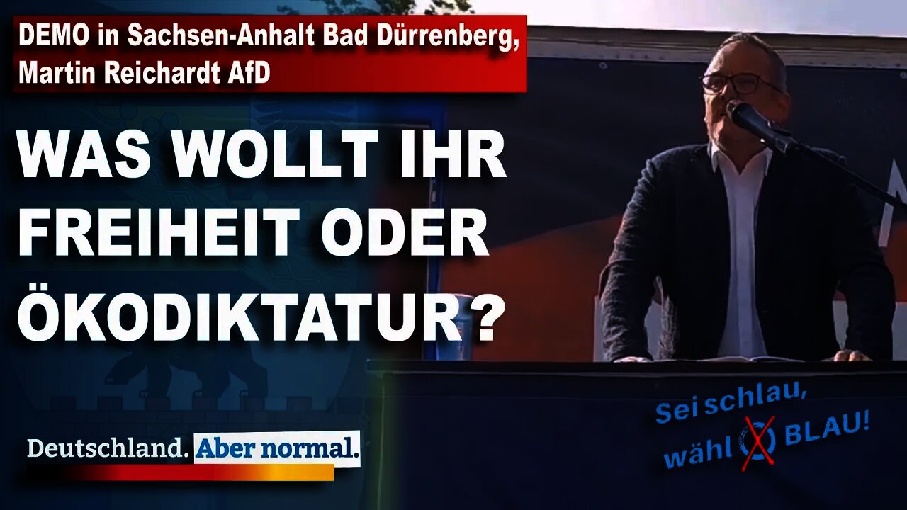 DEMO in Sachsen-Anhalt Bad Dürrenberg, Martin Reichardt AfD