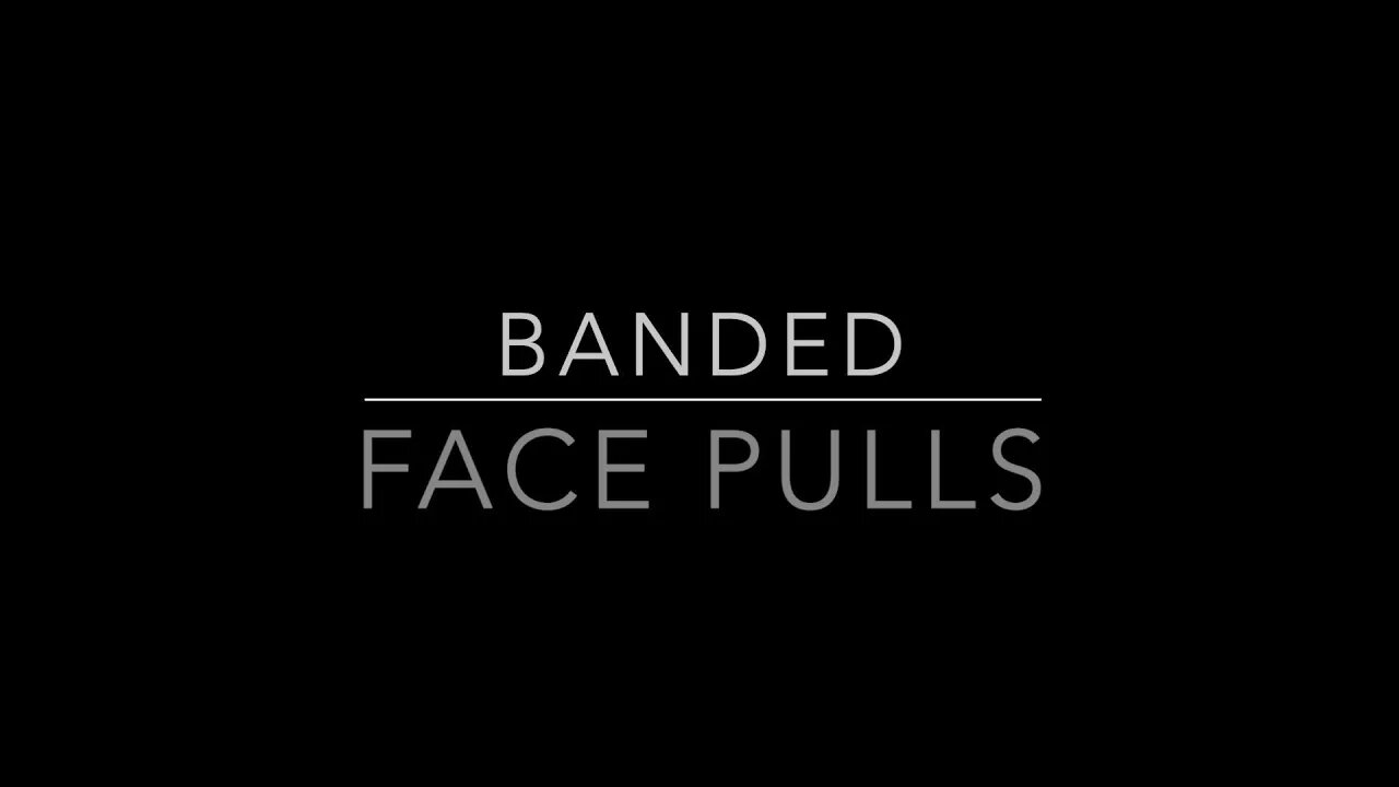 Banded Face Pulls