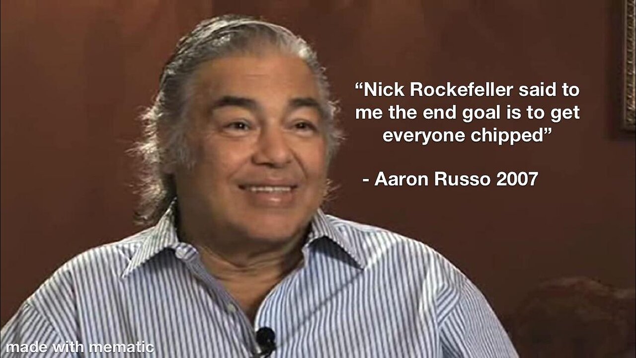 Aaron Russo 2007 - “NICK ROCKEFELLER SAID TO ME THE END GOAL IS TO GET EVERYONE CHIPPED” …..HAND RIFD MARK OF THE BEAST IMPLEMENTATION.🕎 Luke 20:25 “And he said unto them, Render therefore unto Caesar the things which be Caesar's”