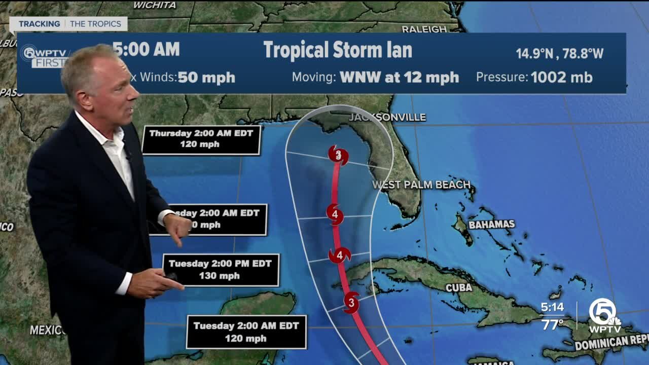 Tropical Storm Ian, 5 a.m. advisory for Sept. 25, 2022