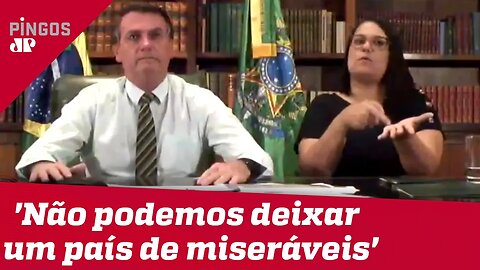 Bolsonaro manda mensagem sobre crise do coronavírus